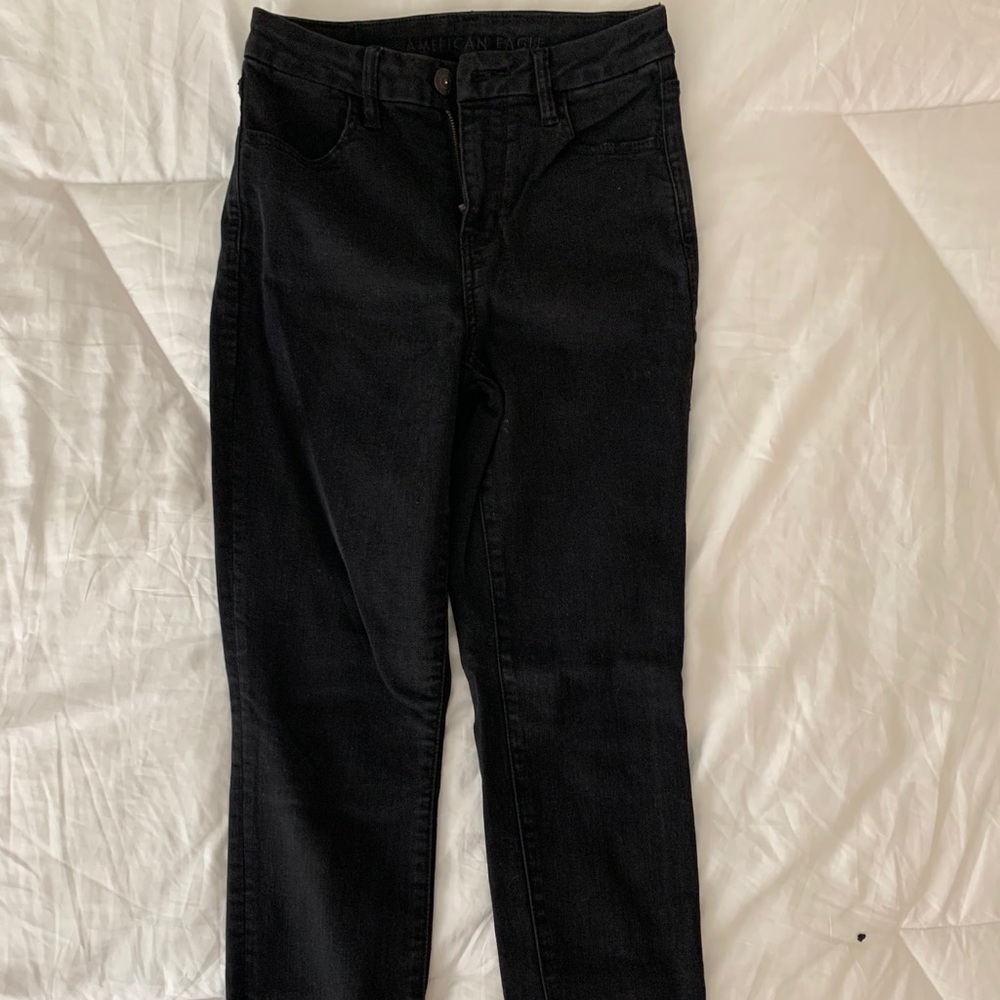 American Eagle Black Denim High Rise Jeans
